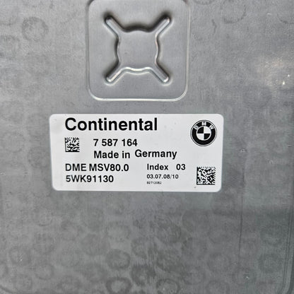 7587164-2007-2008 BMW 328i N52 Engine Control Module MSV80 Siemens DME Key Set