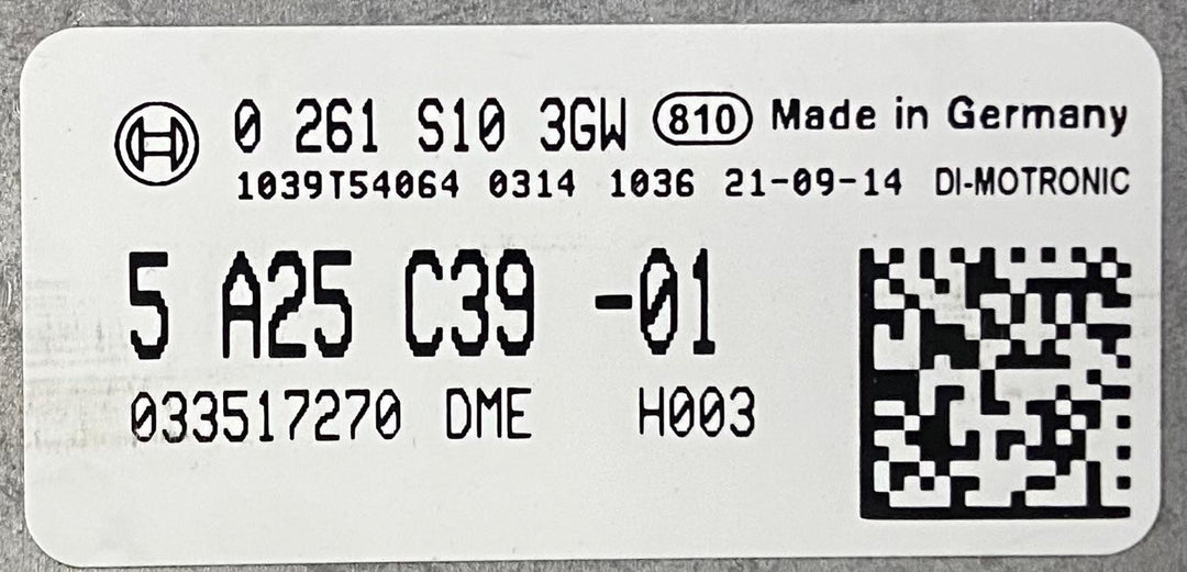 OEM BMW F90 M5 F91 F92 F93 M8 4.4 S63M ENGINE CONTROL MODULE DME 5A25C39 NEW