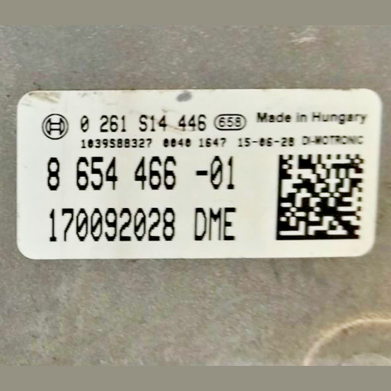 2016 BMW F48 X1 2.0L - ECU DME Engine Control Module Brain Box 8654466 B48 4 CYL
