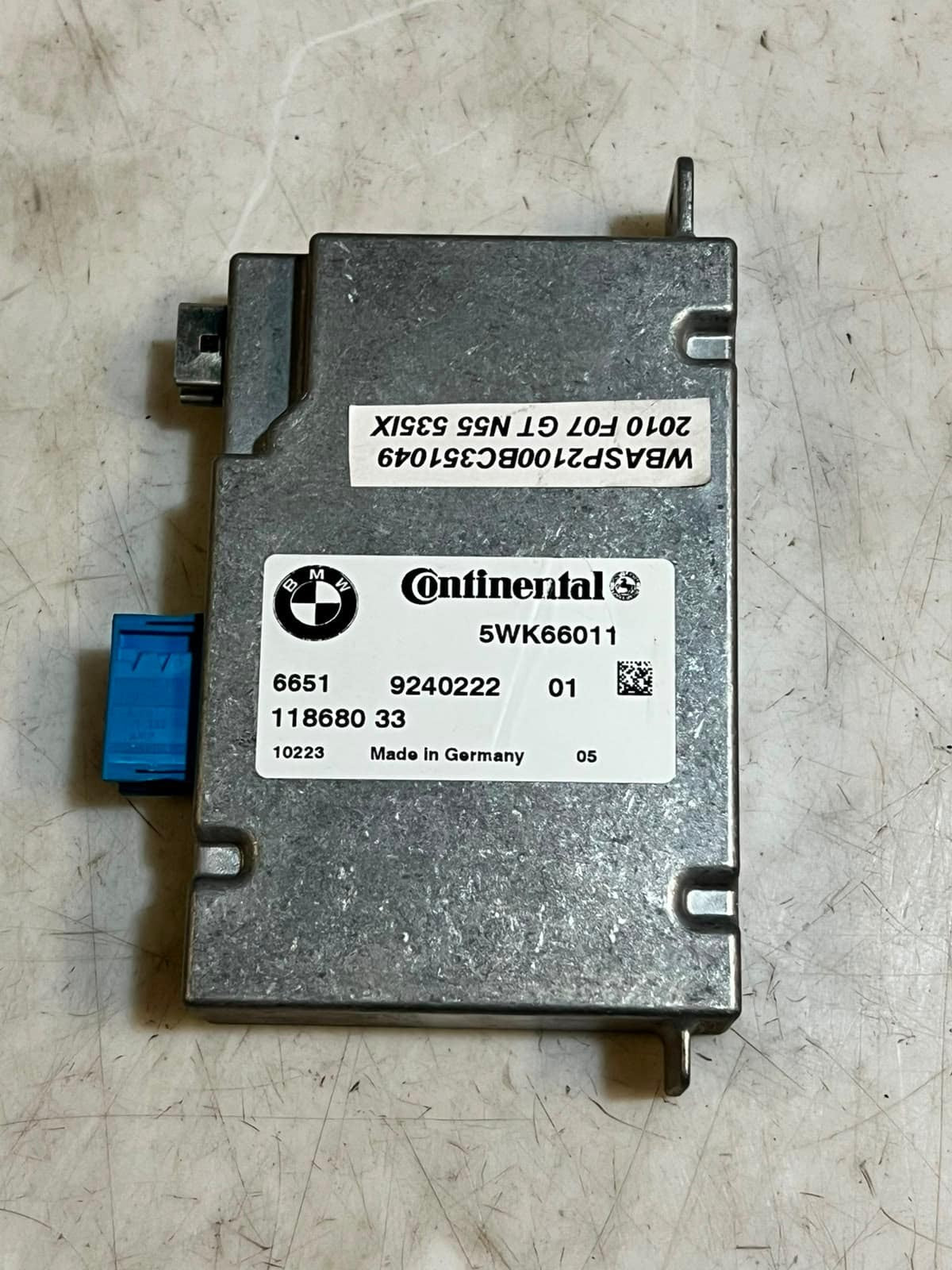 2011-2013 BMW 5' 7' F10 F11 F01 F02 535i Front Camera Control Unit 9240222 OEM