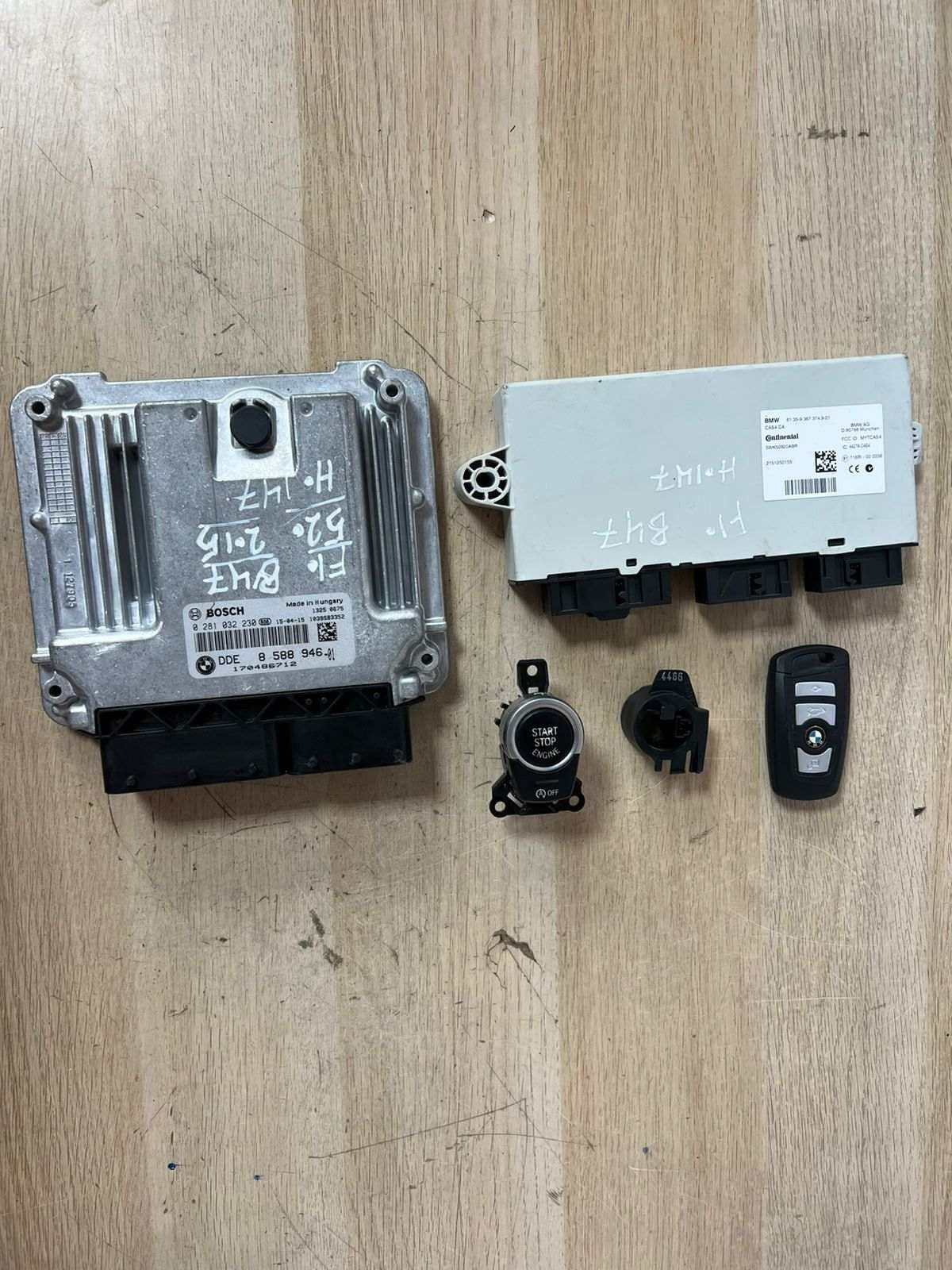 2015 BMW F10 B47 520I Engine Control Unit ECU SET+ CAS4 CA+ 1KEY 8588946