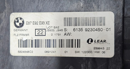 BMW E90, E87, E92,E93 Footwell Light Control Module 9230450 OEM USED