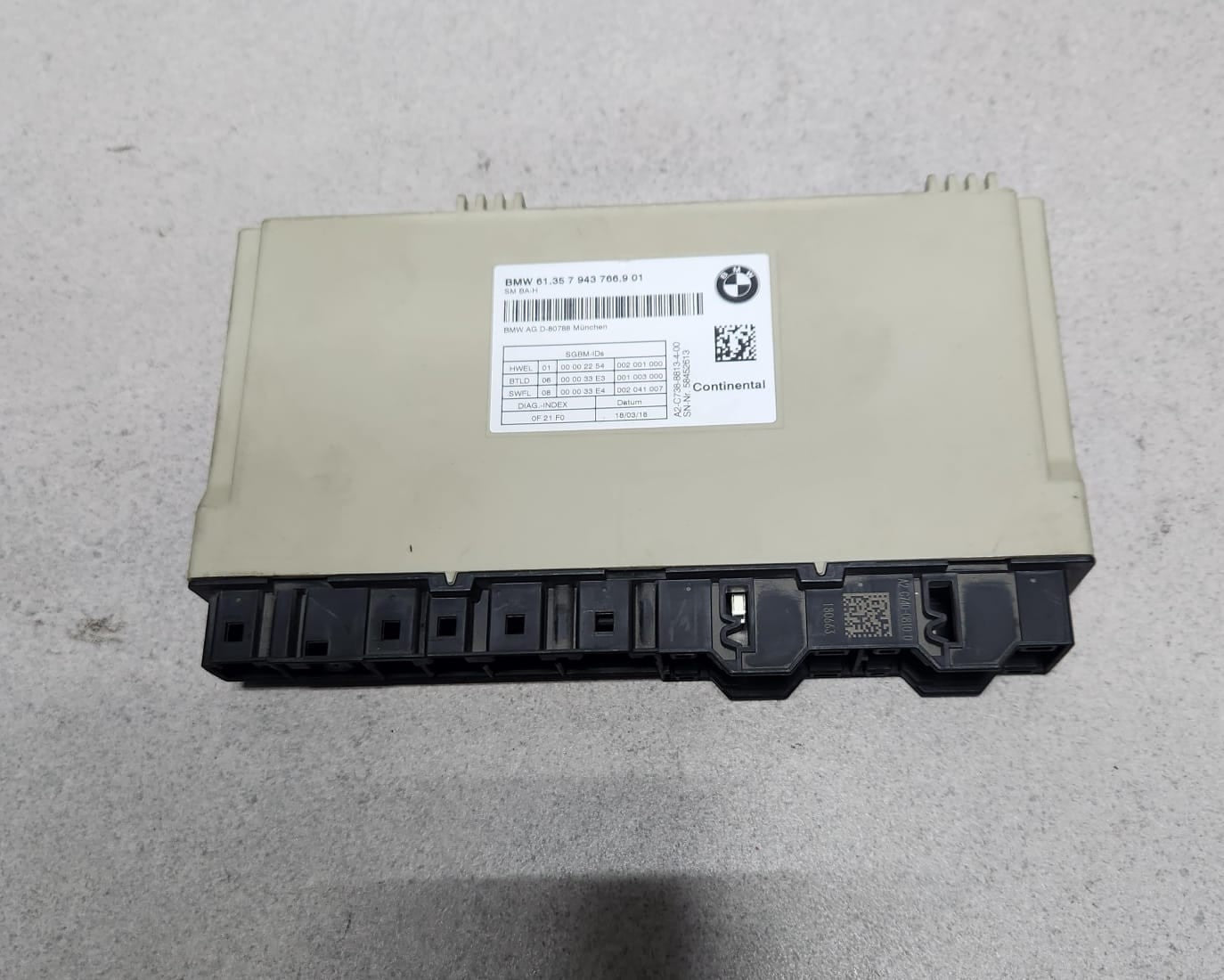 2017-2023 BMW X3 Seat Control Module 7943766 G-Series, 530e 540i and Alpina B7