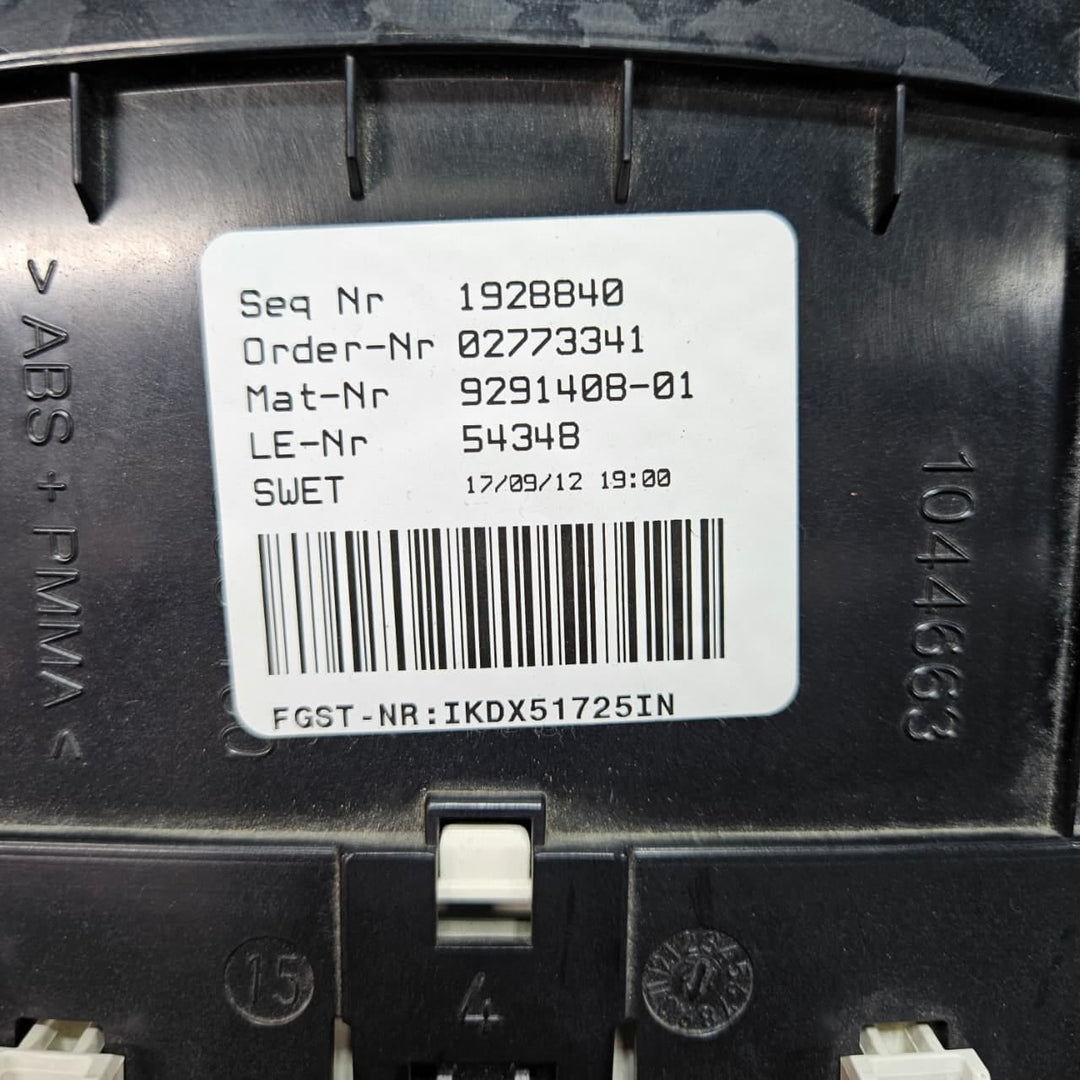 2013 BMW 5 Series F10 F11 X3 F25 Speedometer Instrument Cluster 9291408