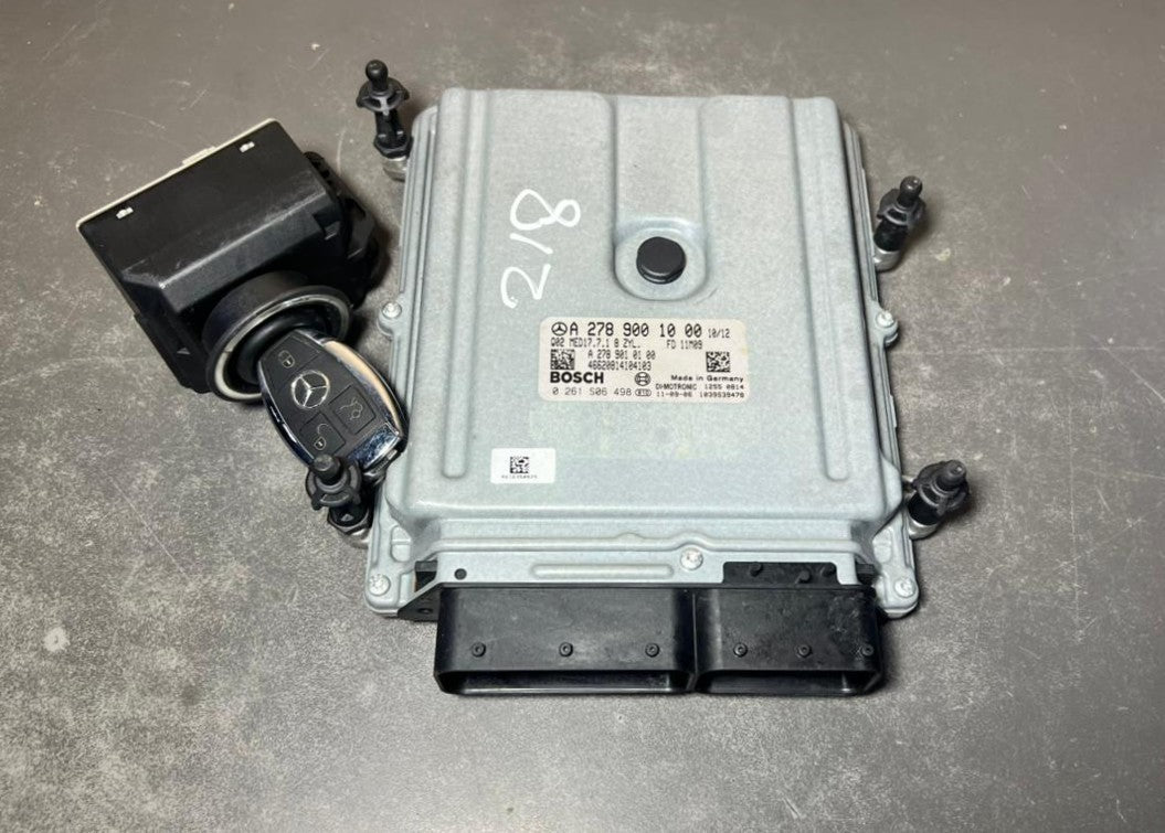 Mercedes W218 ECU Engine Control Module Ignition Key Switch Set A278 9001000 OEM