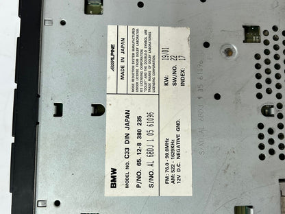 1996-2000 BMW E36 Z3 C33 DIN Radio Am Fm DC 12V Head Unit 8380235