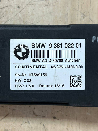 2016-2019 BMW 750i Rear Heated Seat Control Module 9381022