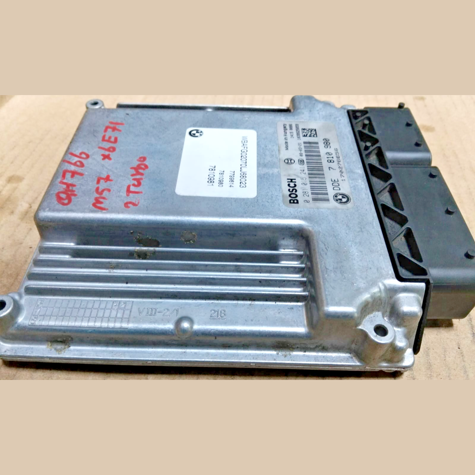 BMW X6 E71 M57 D5 TWIN TURBO M57N2 DIESEL Engine CONTROL ECU DDE 7810980 2011
