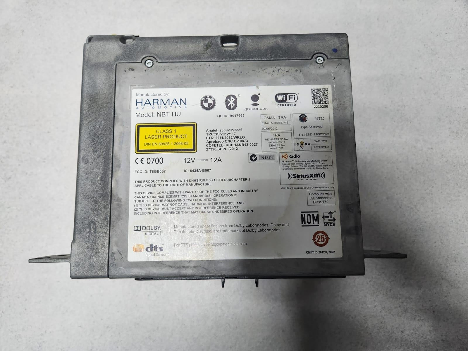 BMW Navigation Head Unit 9347822, F01 7 Series, F30 3 Series, and F15 X5 NBT HU 