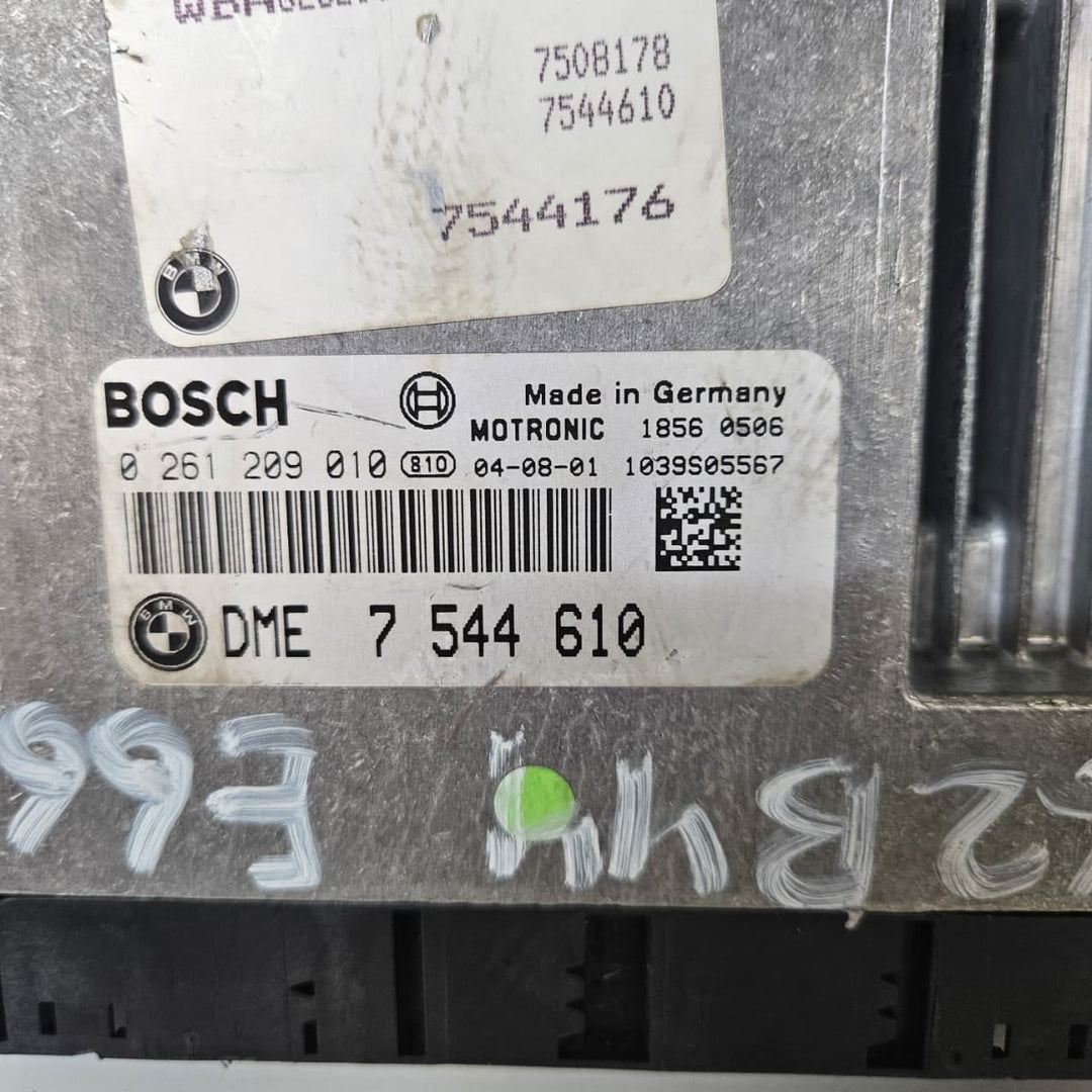 7544610-2011 BMW E60 E61 E63 E64 X5 750Li N62 Engine Control Unit DME Key Set