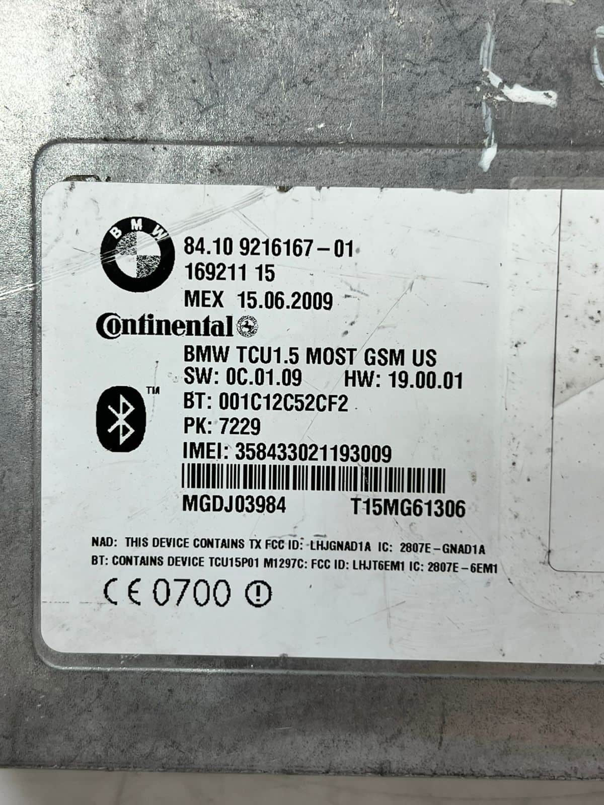 BMW 5 Series and 7 Series F01 F02 F03 F04 Bluetooth Control Module 9216167 OEM