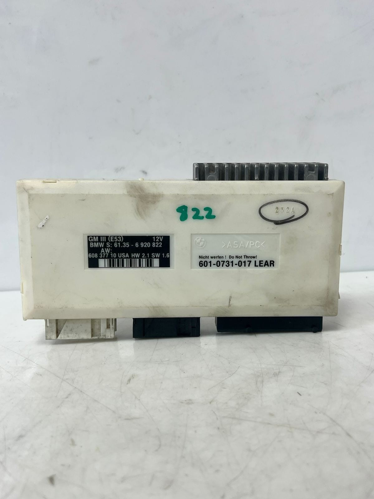 2000-2005 BMW X5 E53 GM3 12V Body Control Module 6920822 OEM