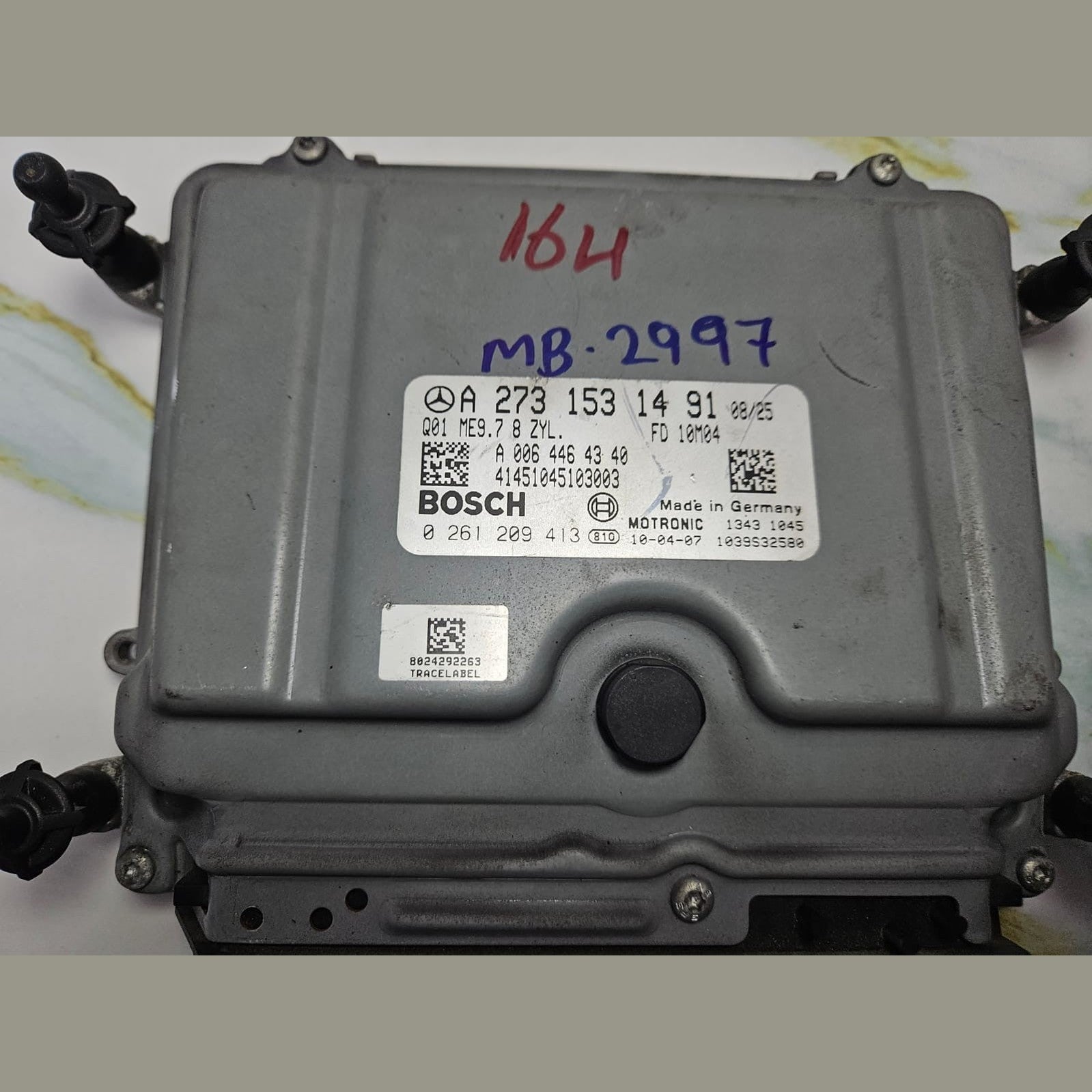 07-12 Mercedes W164 GL ML GLE ECU Engine Control Module Unit A273 1531491 OEM