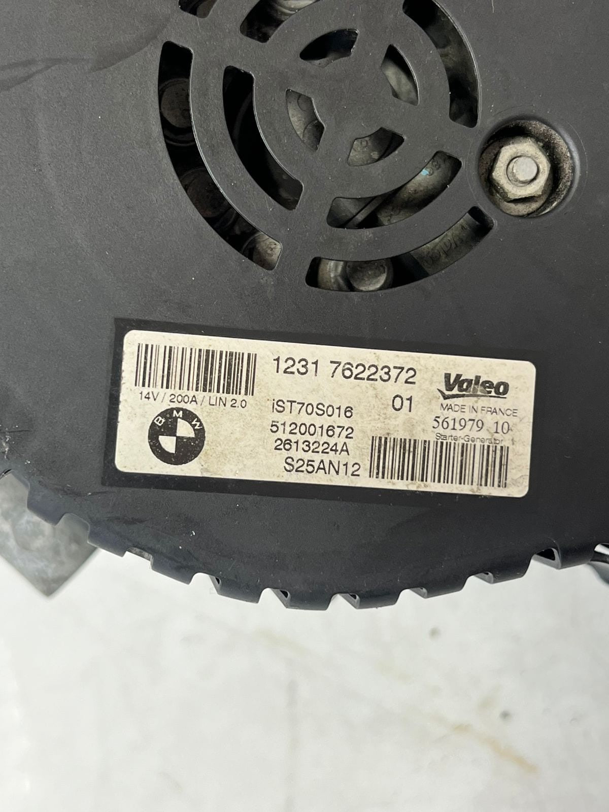 BMW 3 Series F30 5 Series F10, and 7 Series Active Hybrid Alternator 7622372 OEM