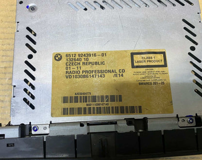2010-2015 BMW X1 Radio Cd Professional 9243916 3 Series E90 E91 E92 E93 E84