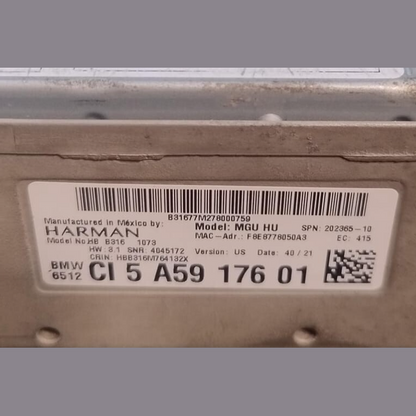 OEM BMW 530I AUDIO RADIO NAVIGATION RECEIVER MODULE UNIT -  5A59176