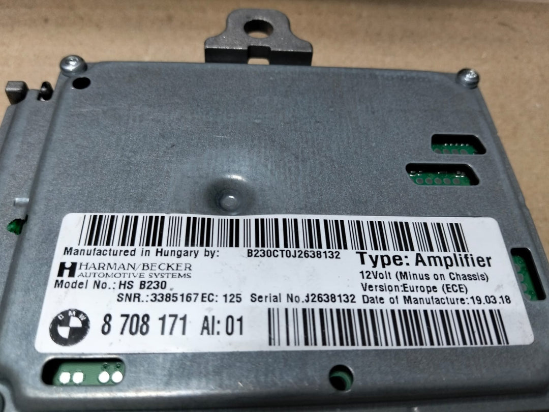 AMPLIFIER BMW 5 G30 G31 G38 Other control units/modules HARMAN/BECKER 8708171