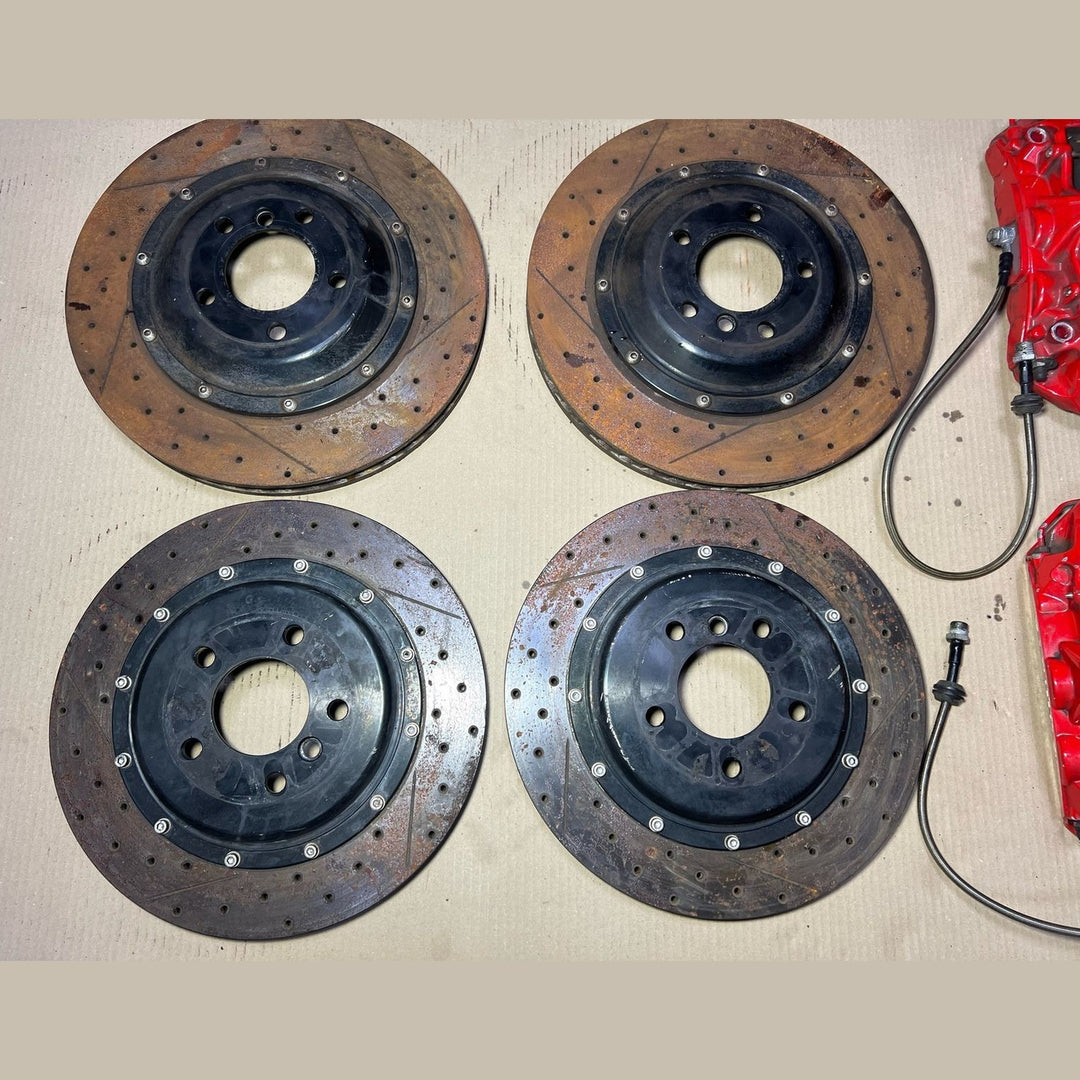 Mercedes-Benz E63 W212 E-Class Front \ Rear Brembo Red Calipers & Brake Discs