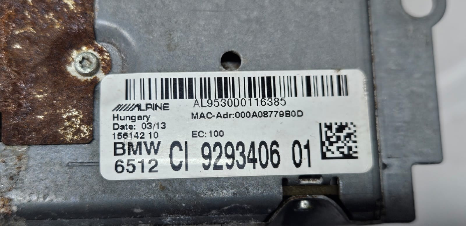 9293406-2012 BMW X3 F25 Navigation Audio CD Head Unit OEM