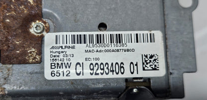 9293406-2012 BMW X3 F25 Navigation Audio CD Head Unit OEM