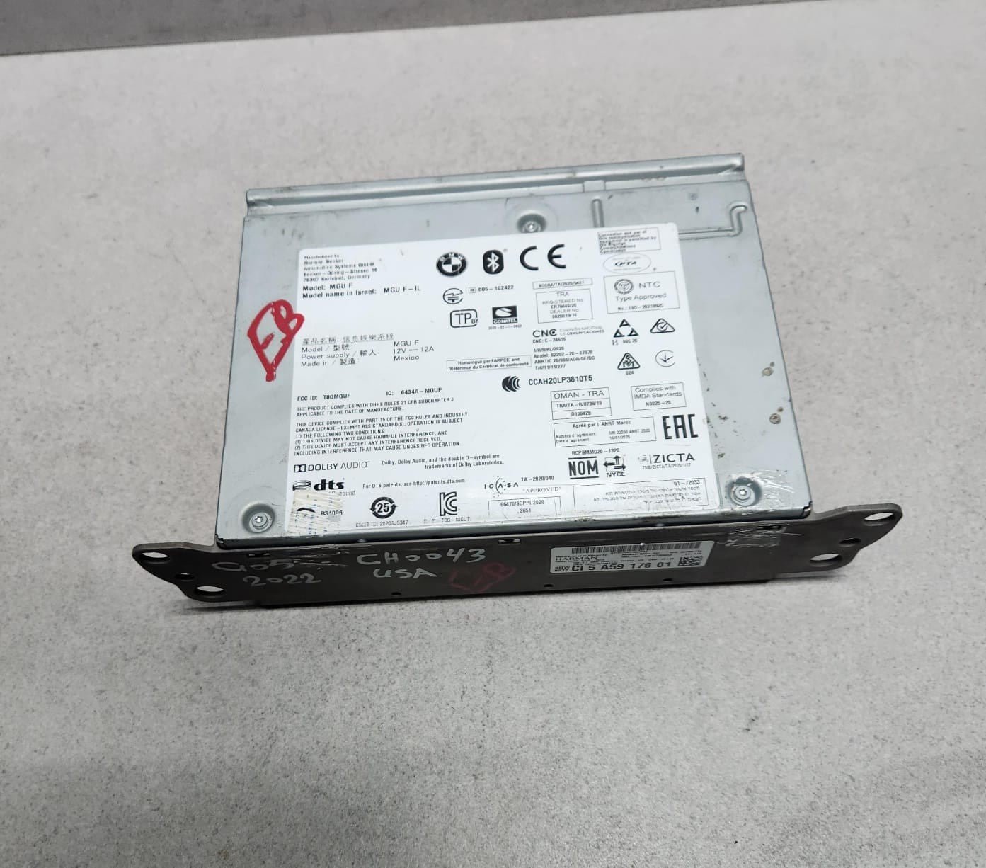 2022 BMW M340i Audio Radio Navigation Receiver Module 5A59176 M340i and 530i 