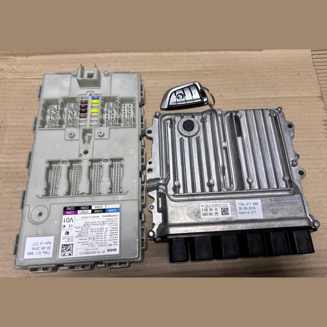 BMW 730e G11 B48 hybrid 30-08-2016 ENGINE CONTROL UNIT SET + KEY 8682564