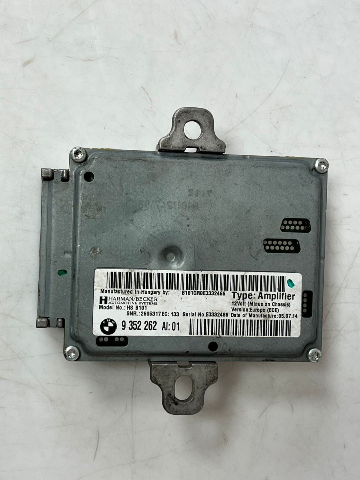 11-16 BMW 528i 535i 550i F10 Active Sound Amplifier AMP Control Module 9352262