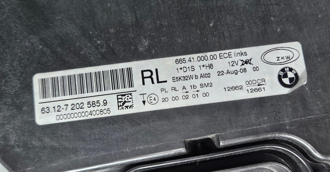 BMW 3 Series E90 E91 LCI Bi-Xenon Headlight Front Left Side ECE 7202585 OEM