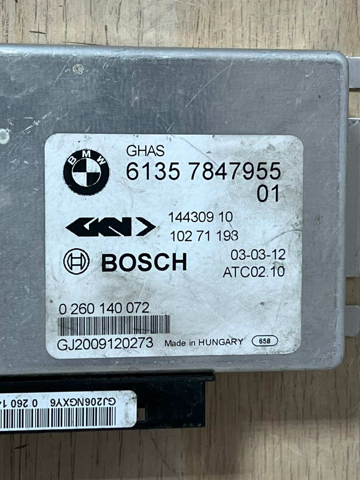 2012 BMW M6 Differential Lock Control Module 6135 7847955 M5 F10 and M6.