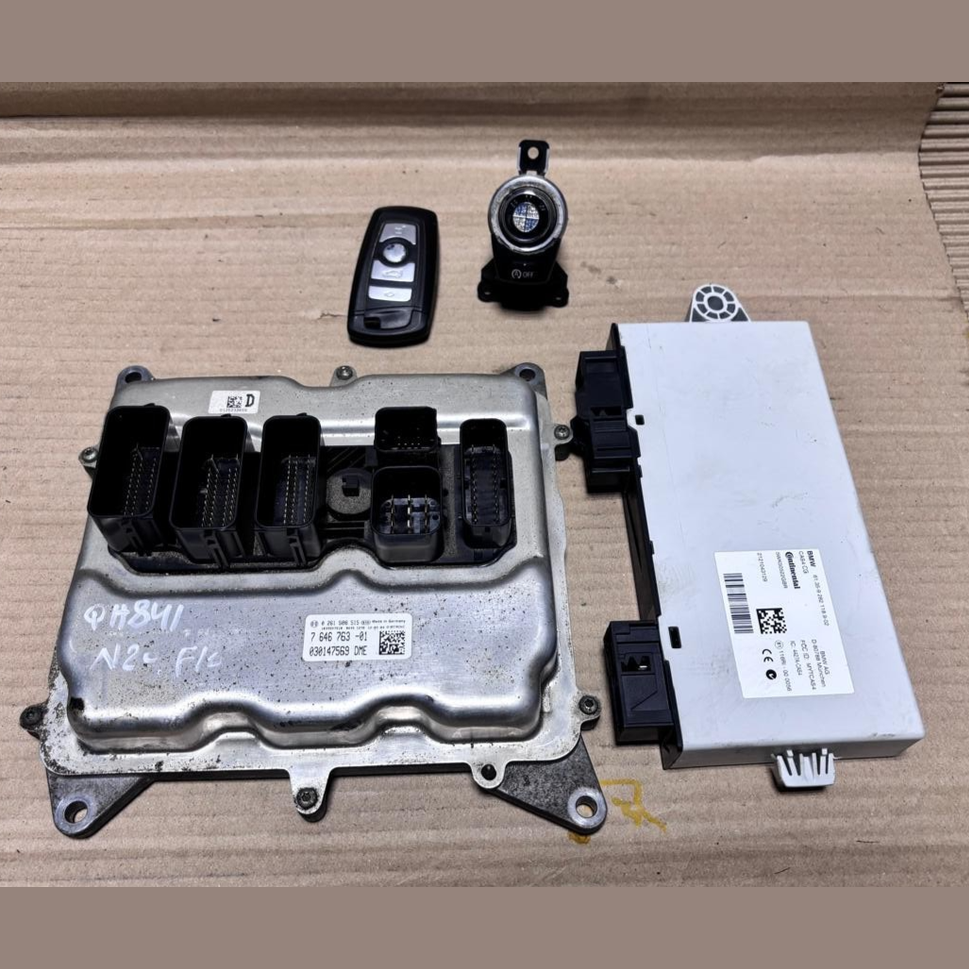 BMW F10 520i N20 2012 vin DX50049 ENGINE CONTROL UNIT ECU SET - 7646763