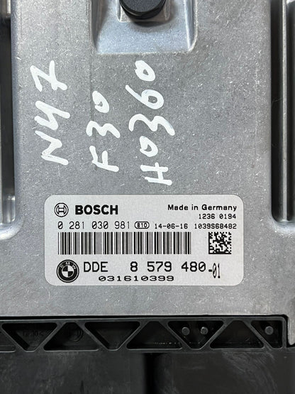 BMW OEM N47N F30 ENGINE CONTROL UNIT DDE ECU SET 8579480 +KEY+START BUTTON