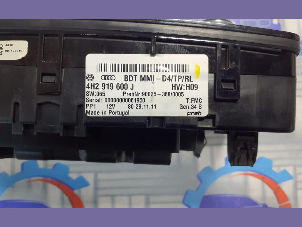 Audi A8 Multimedia Control Switch Panel 4H2919600 J