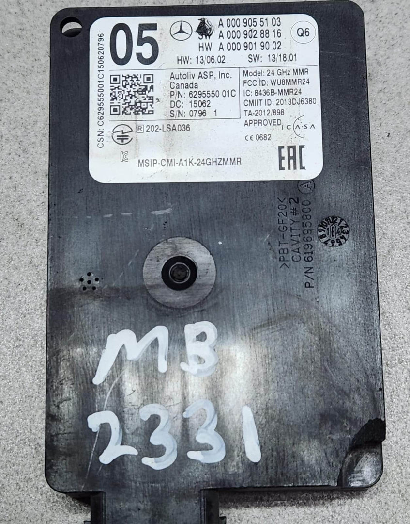 2012-2015 Mercedes-Benz GL-Class Distance Radar Sensor A0009028816 W212