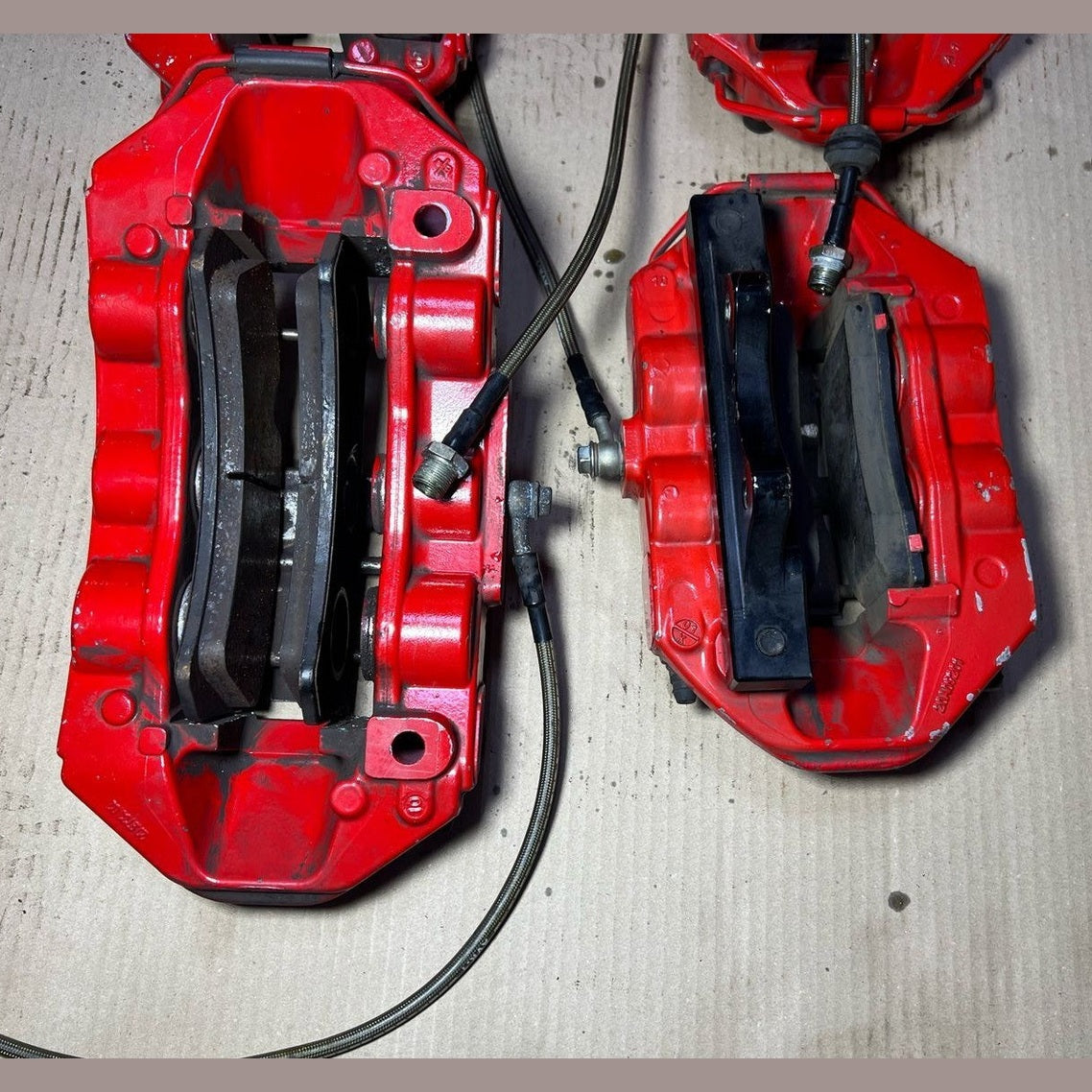 Mercedes-Benz E63 W212 AMG E-Class Front \ Rear Brembo Red Brake Calipers Set