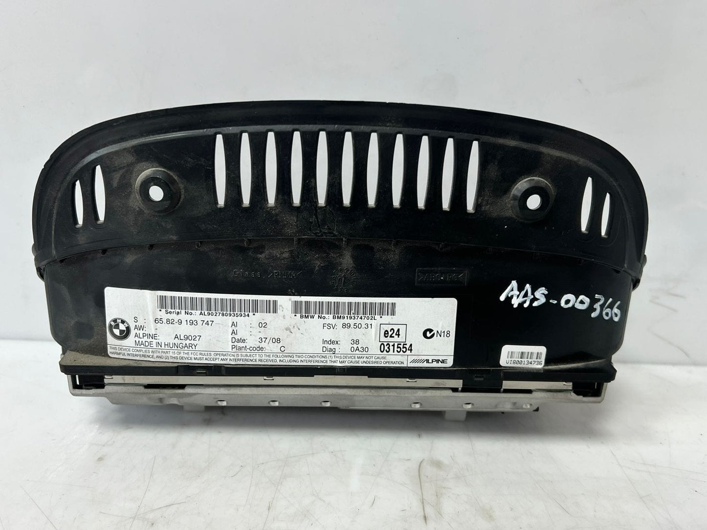 2008-2009 BMW 528i 5 SERIES E60 Dashboard Monitor Display Screen 9193747 OEM