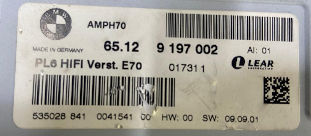 OEM BMW X5 Series E70 AMPH70 HiFi Audio Sound Amplifier Control Unit 9197002