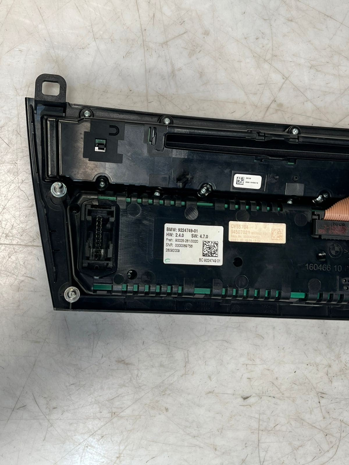 BMW 7 Series F01, F02, F03, F04 Climate Control Unit A/C PANEL 9224749 OEM