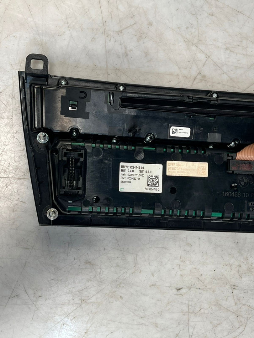 BMW 7 Series F01, F02, F03, F04 Climate Control Unit A/C PANEL 9224749 OEM