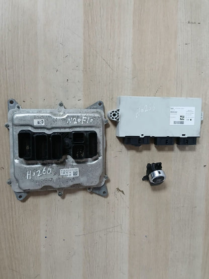 BMW F10 520i N20 2012 ENGINE CONTROL UNIT ECU SET + CAS4 CA + NO KEY - 7646763