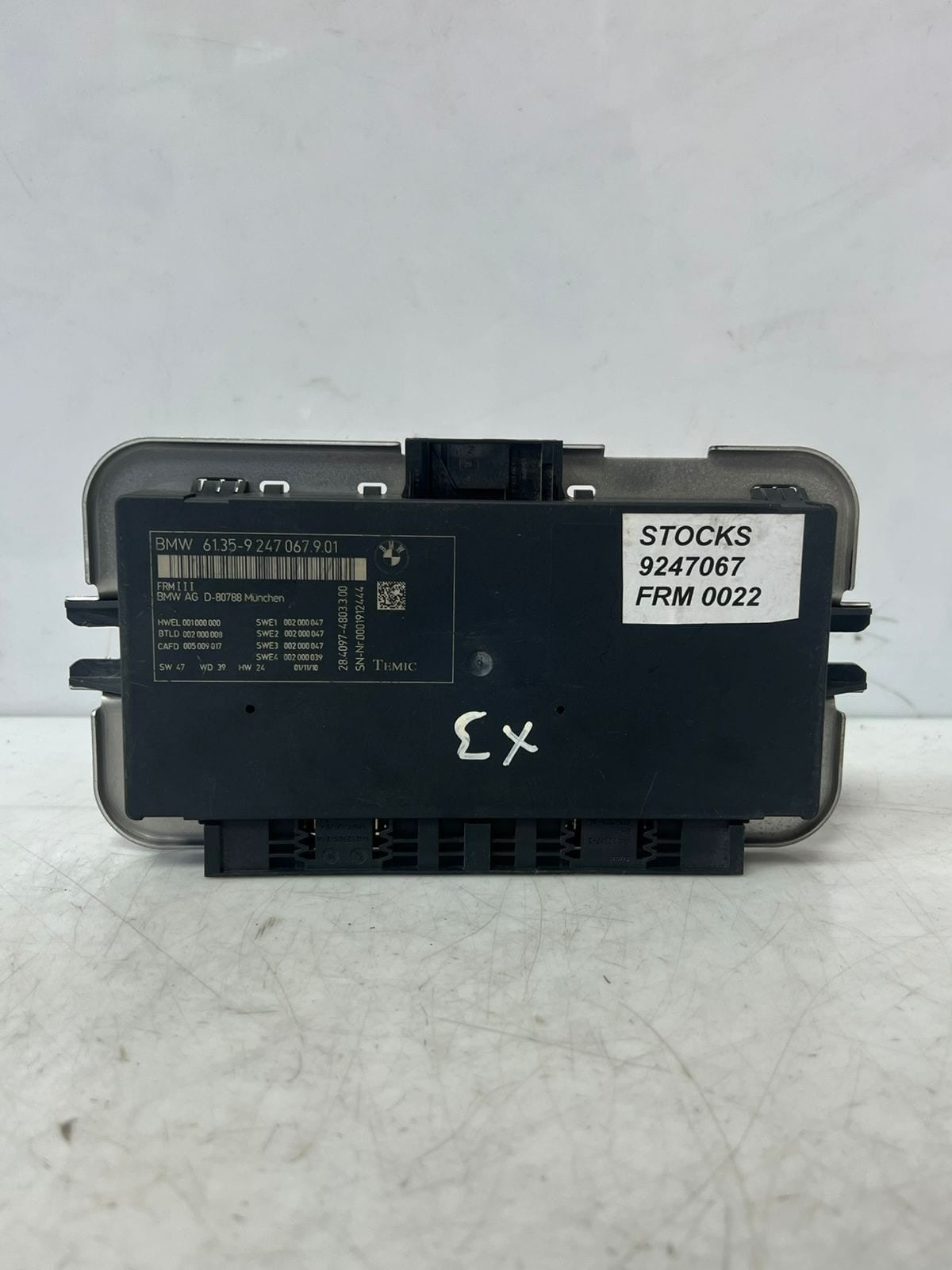 2011 BMW F01 F02 F06 F07 F10 F12 F13 F25 X3 Footwell Module Control Unit 9247067
