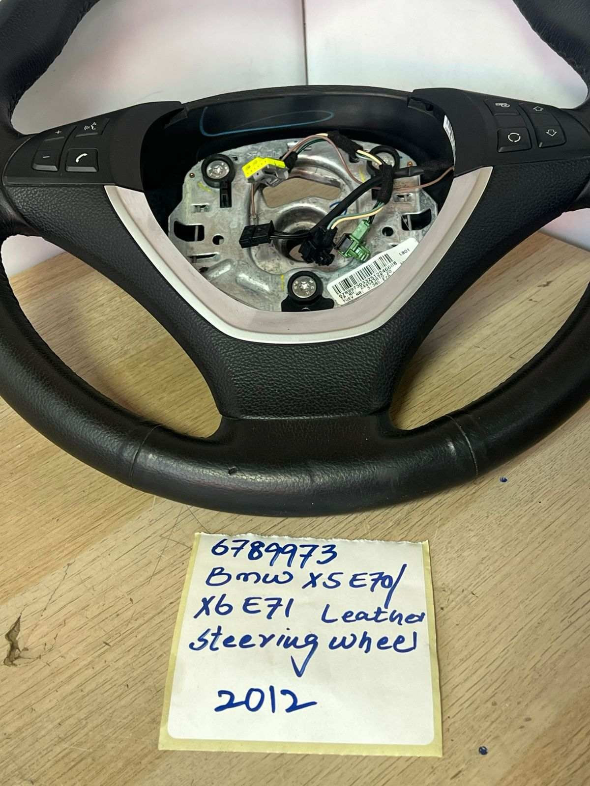 2007-2013 BMW X5 E70 3-Spoke Leather Sport Steering Wheel 6789973