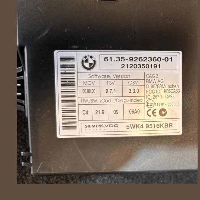 BMW X1 20iX E84 2011 N20B20A ENGINE CONTROL UNIT ECU COMPLETE  KIT 7629006