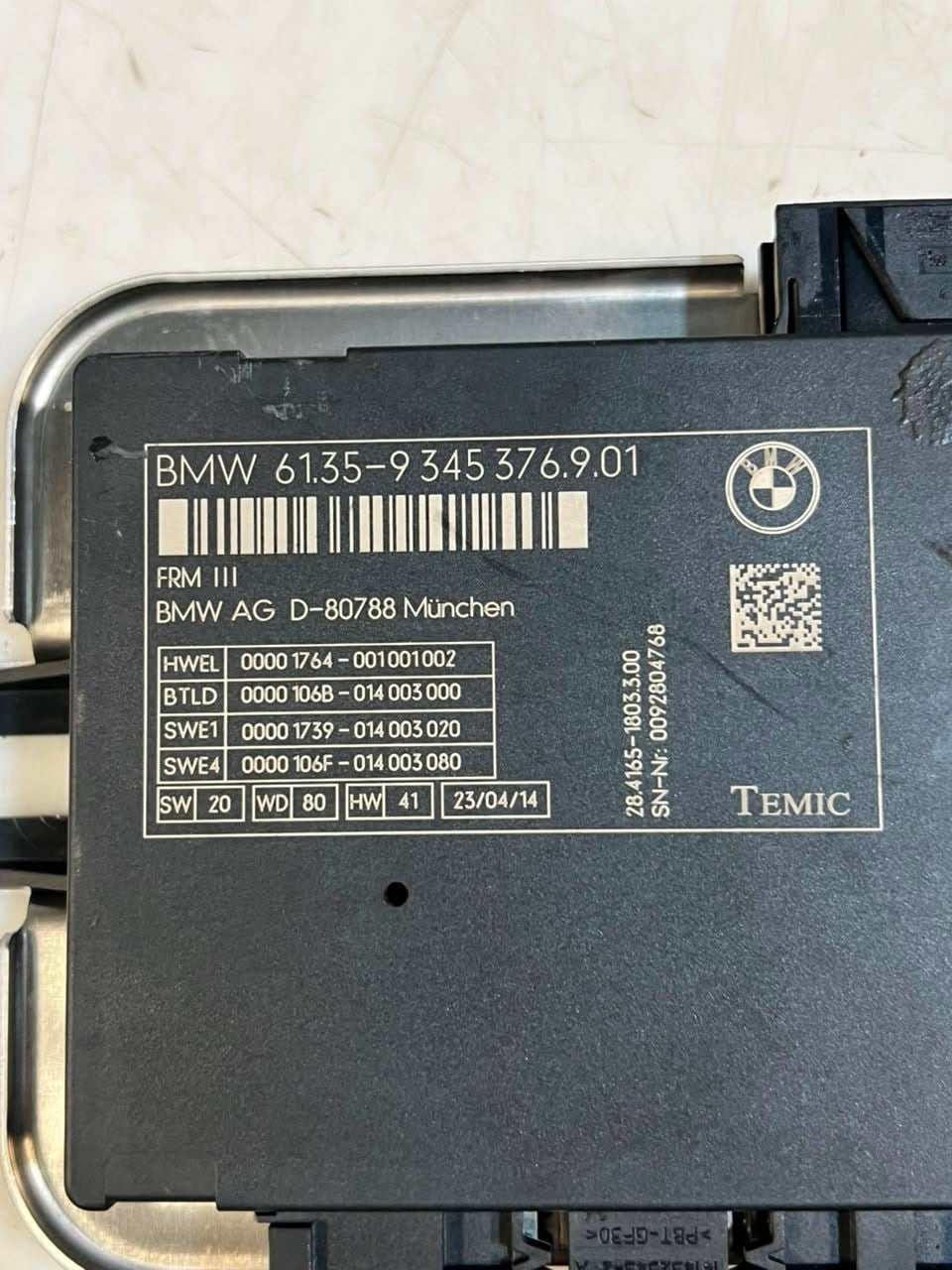 BMW 5 Series GT F07 FRM III Light Control Module LCM 9345376 OEM
