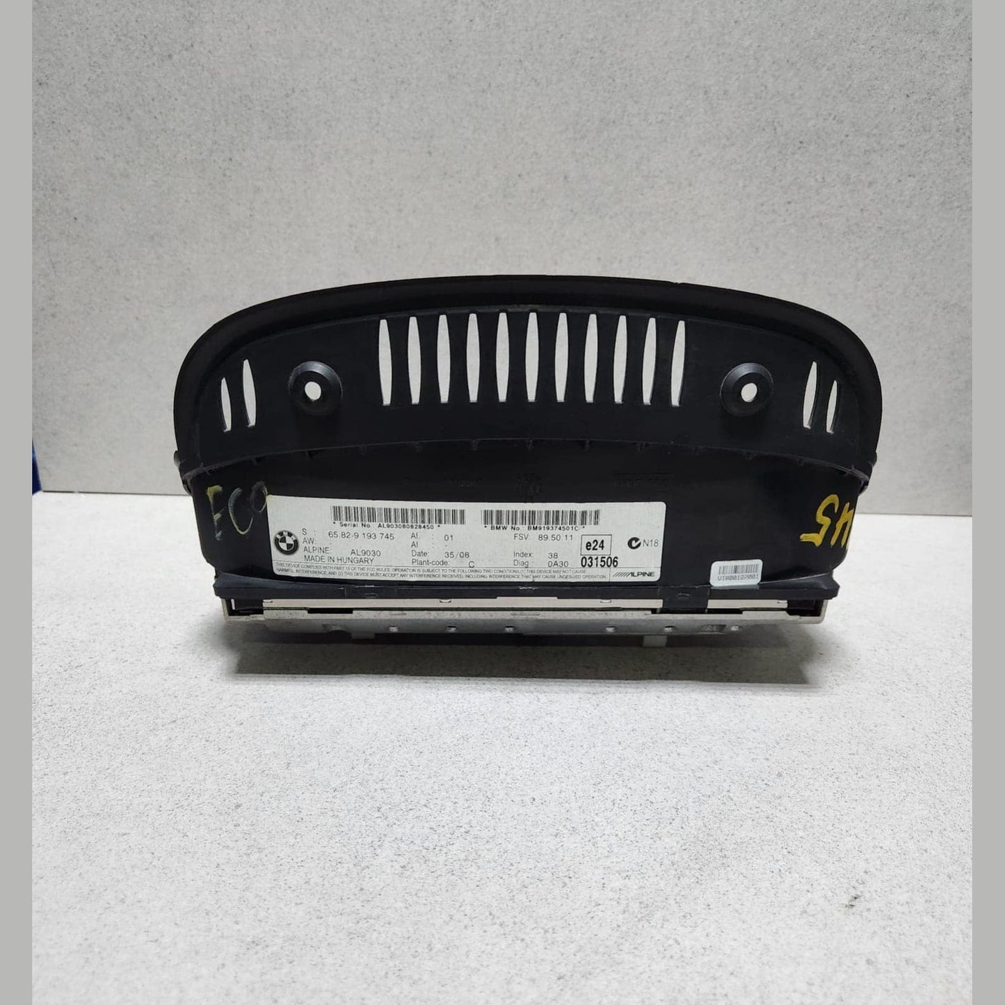 2008-2013 BMW M3 On Board Monitor Display Screen 9193745 3 Series E90 E91 E92 
