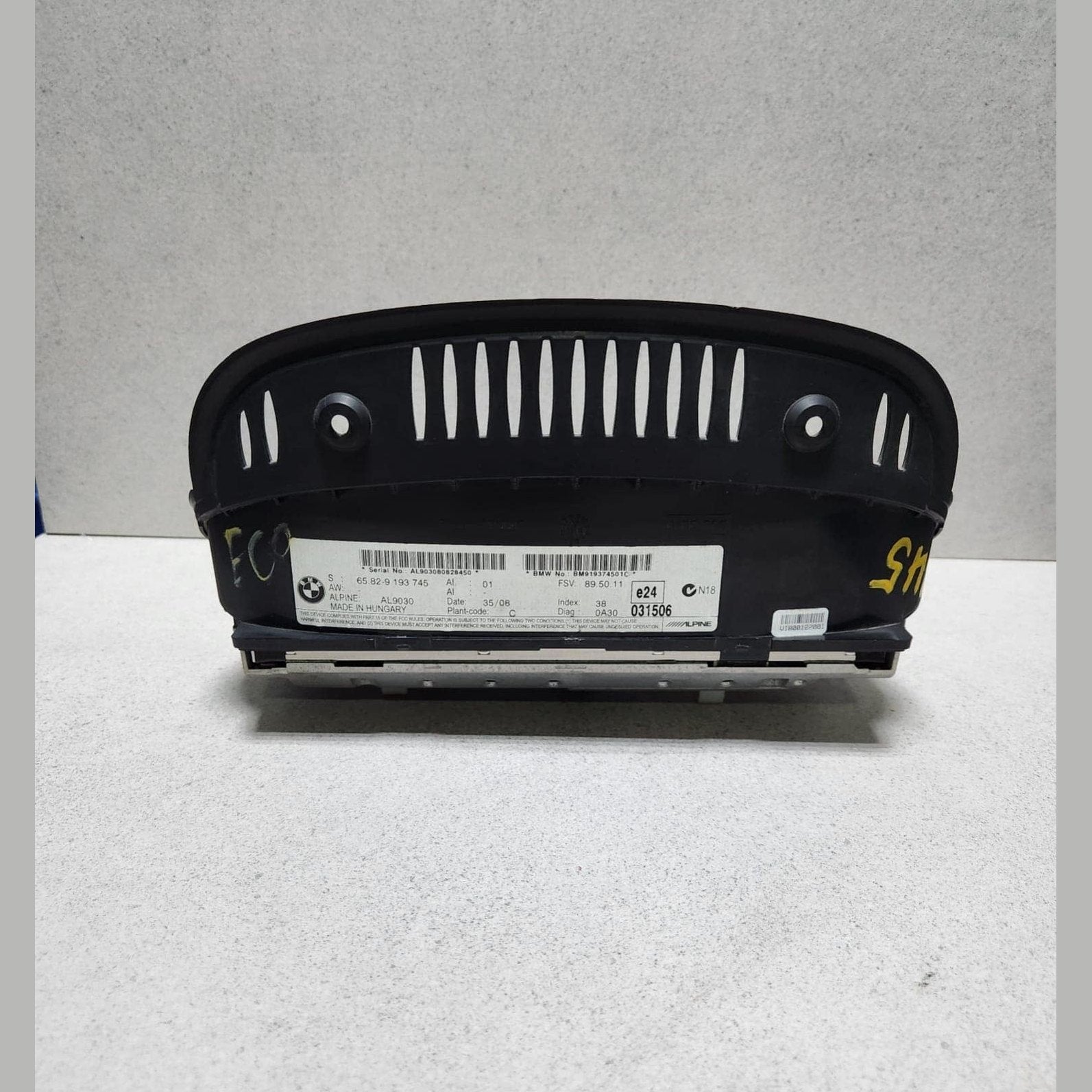 2008-2013 BMW M3 On Board Monitor Display Screen 9193745 3 Series E90 E91 E92 