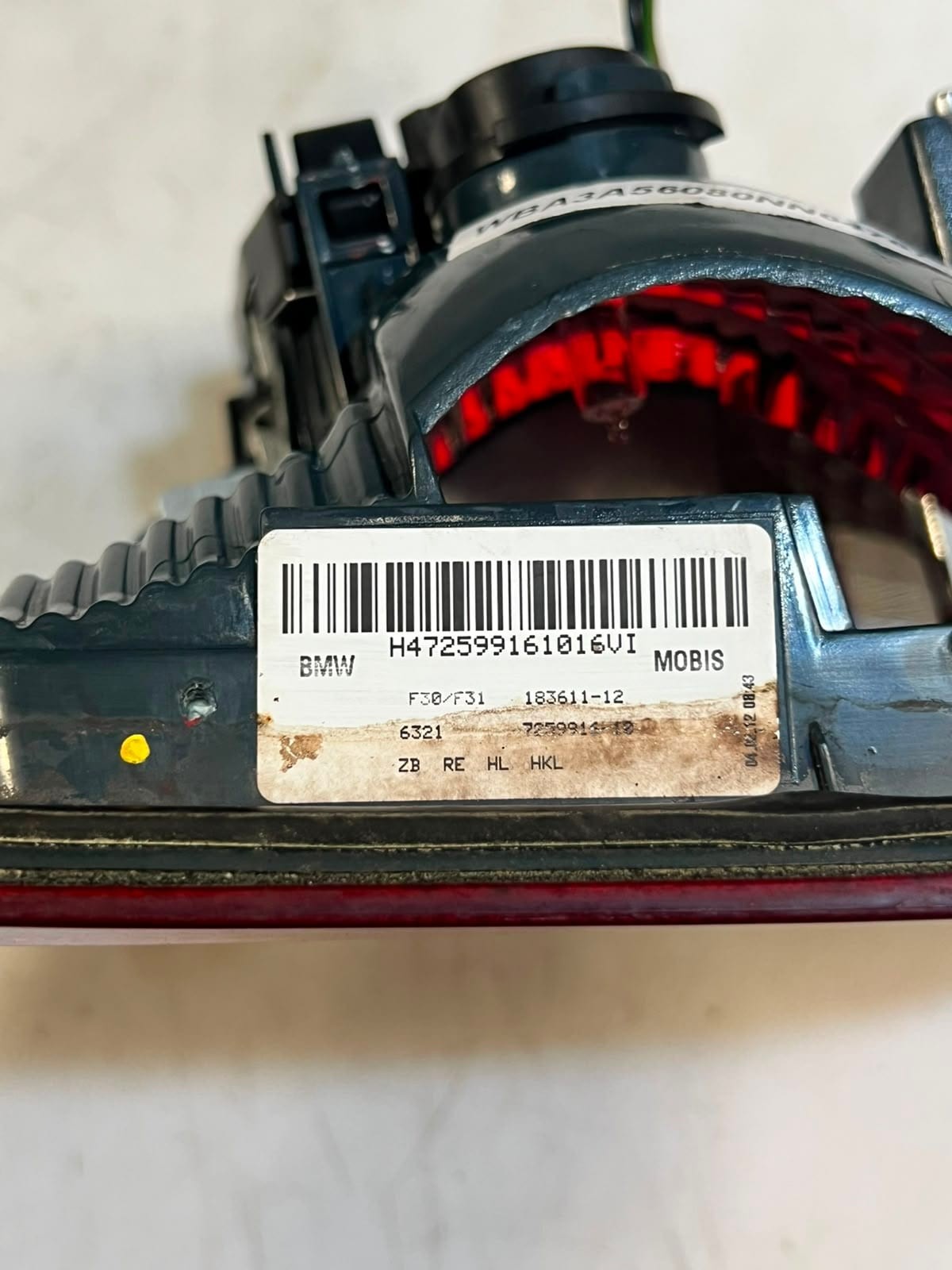 2012-2016 BMW 3' F30 F31 328i Right REAR BRAKE INNER Taillight 725991610 OEM