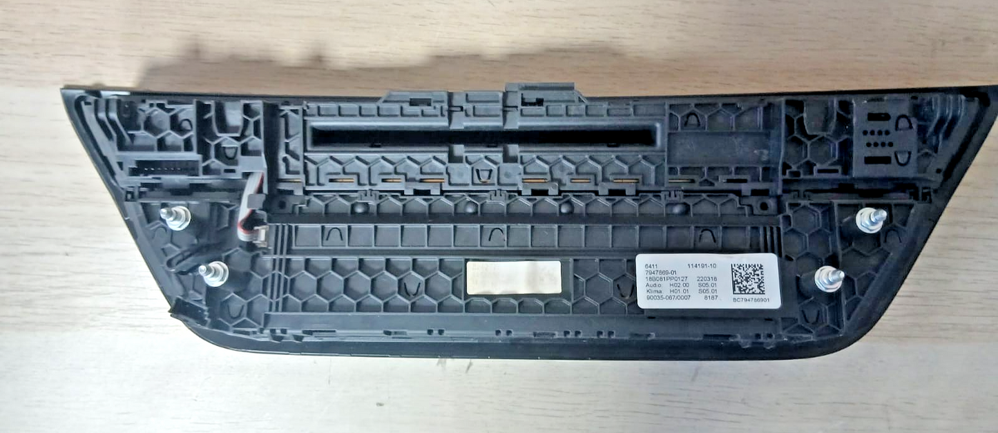 BMW 5 Series G30 G31 2019 AC Climate Control Heater Switch Panel OEM 7947869
