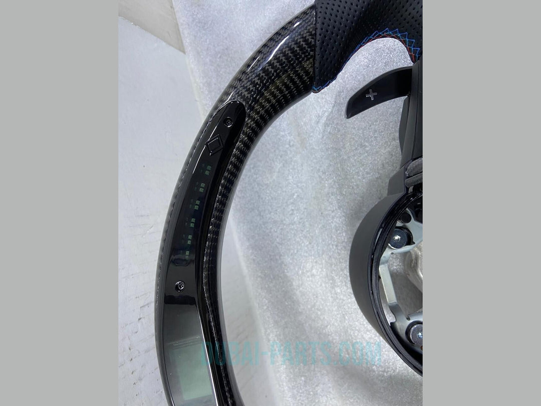 Carbon Fiber Steering Wheel FOR BMW F30 F32 Series MSport With Paddle Shifts LED
