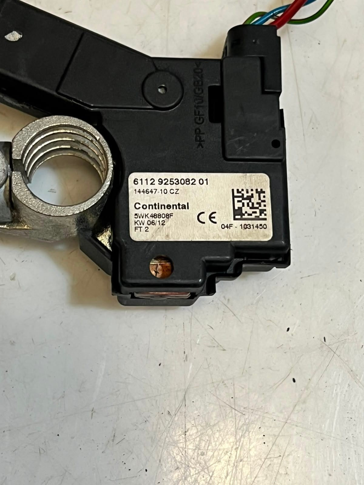 2012-2018 BMW 5 Series F10 and F11 LCI 650i Negative Battery Cable 9253082 OEM