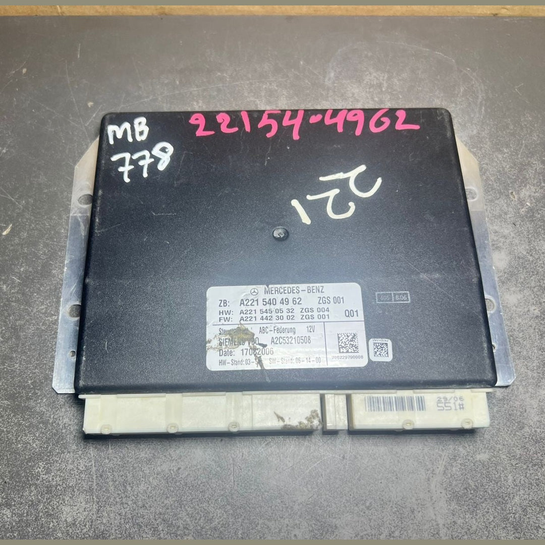 07-13 MERCEDES W221 S-CLASS AIR SUSPENSION CONTROL UNIT MODULE A221 5404962 OEM